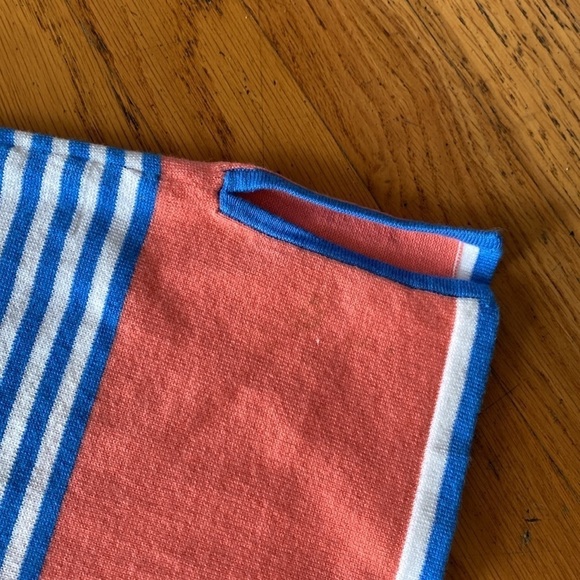 Sail to Sable Knit Striped Blue White & Coral Sweater Slip Dress Size small - Picture 9 of 11